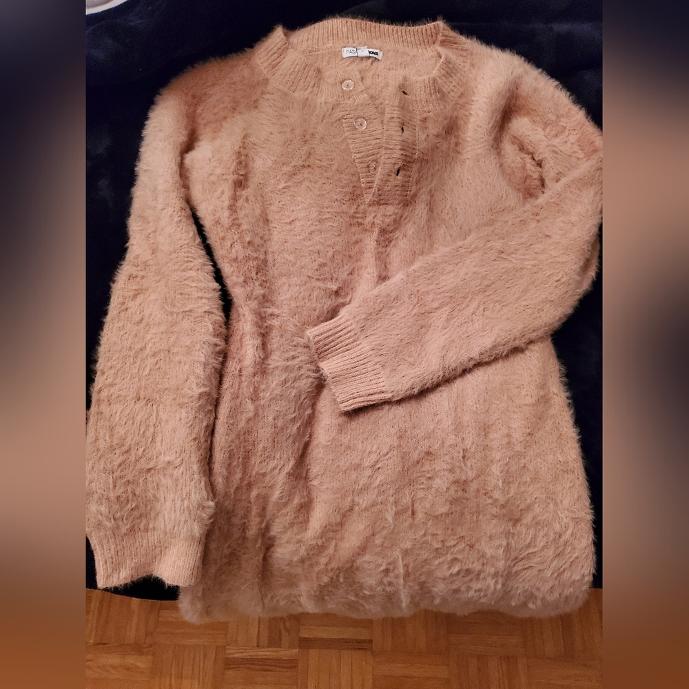 Fashion nova - Fuzzy sweater mini dress - pink